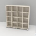 Kubus reol 16 rum m. bagbeklædning